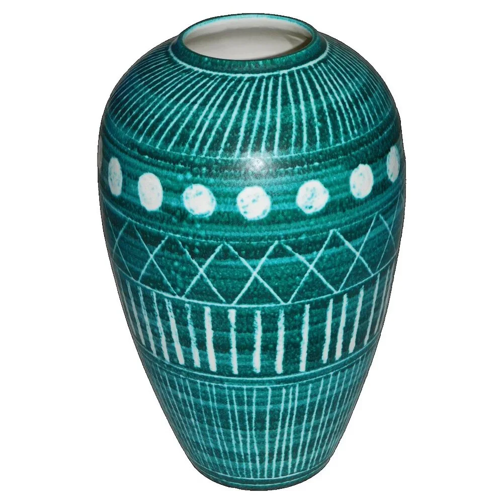 Aerin Calinda Tall Tapered Vase Deco Rimini Green Made in Italy